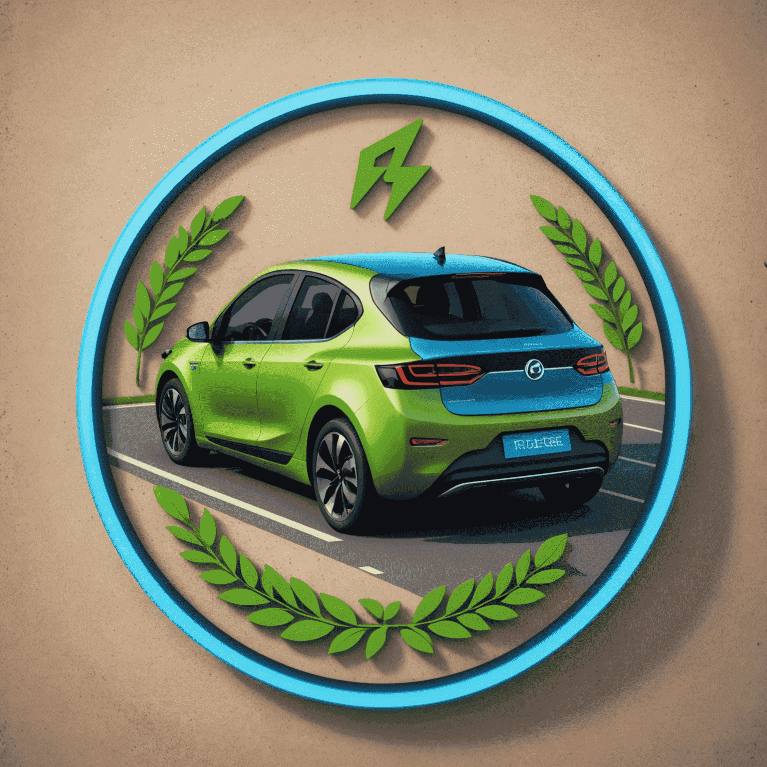 Recharge Road logo - A stylized electric vehicle charging station icon in green and blue