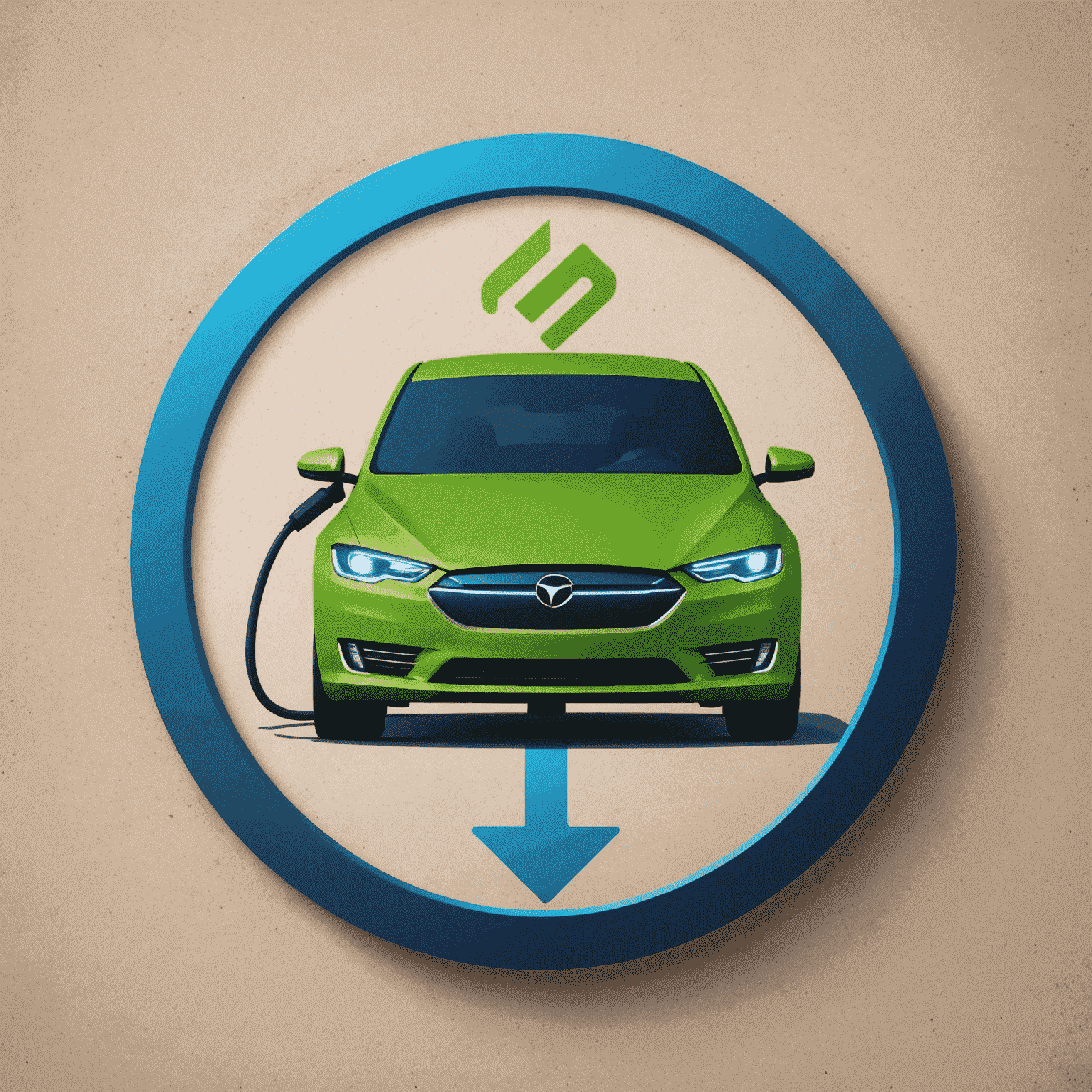 Recharge Road logo - A stylized electric vehicle charging station icon in green and blue